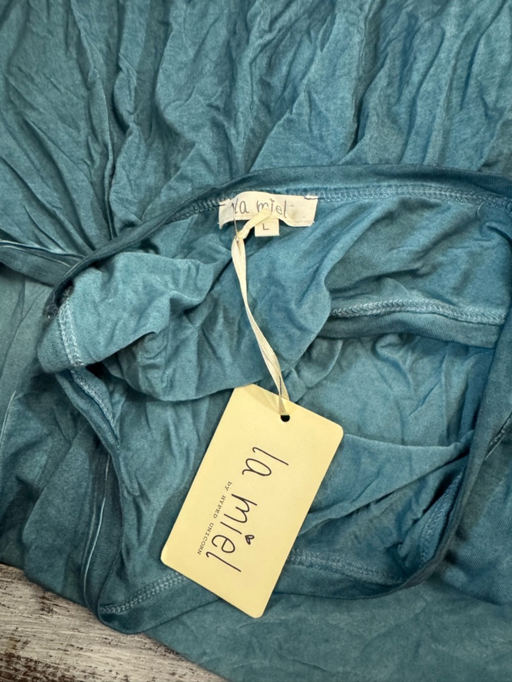 LA MIEL Teal High-Low Maxi Dress - Picture 4 of 5